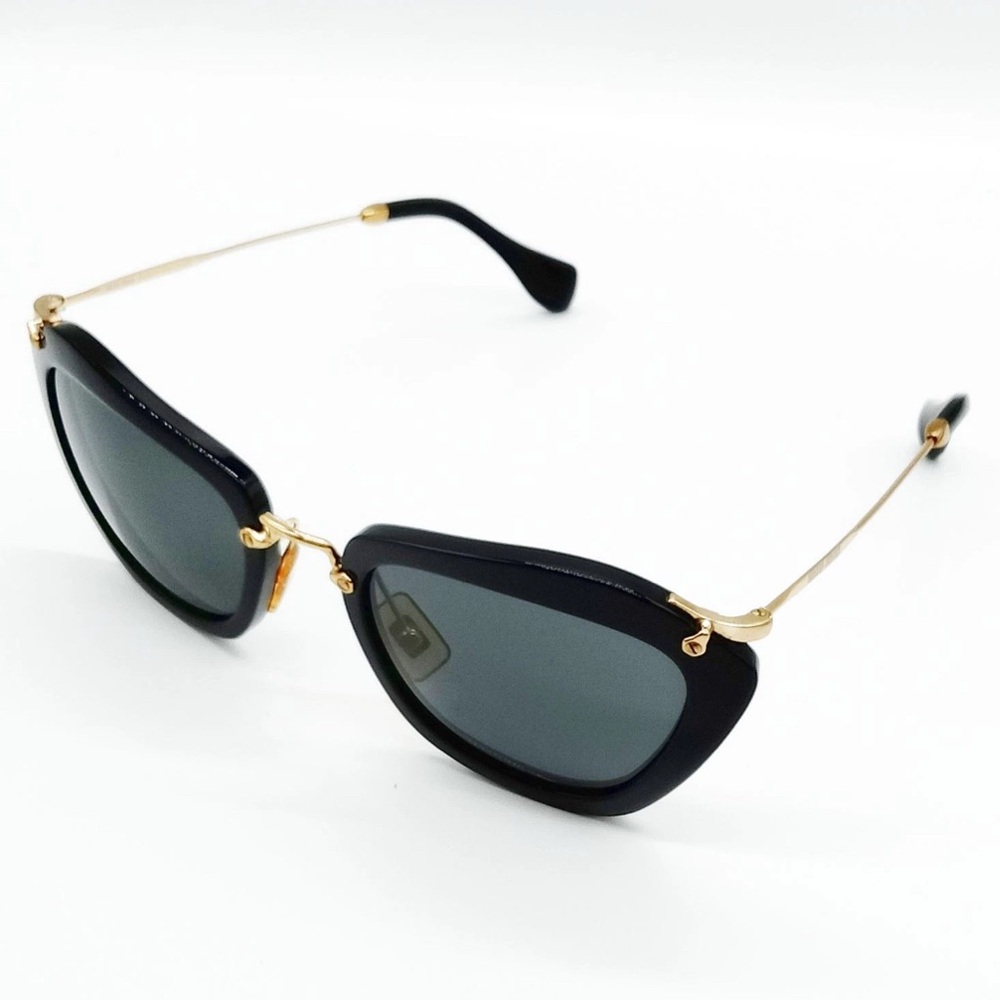 Miu Miu  Black and Gold Sunglasses